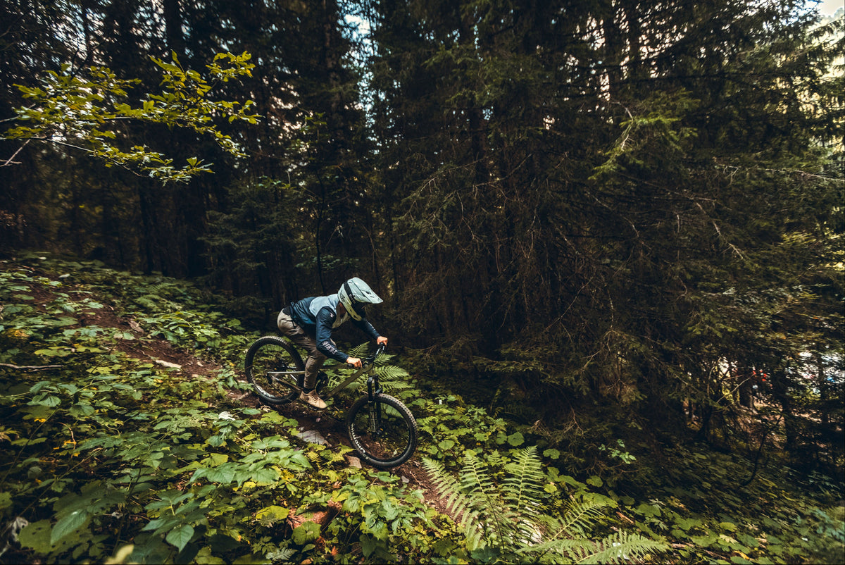 Mountain biker on a Haro mountain bike